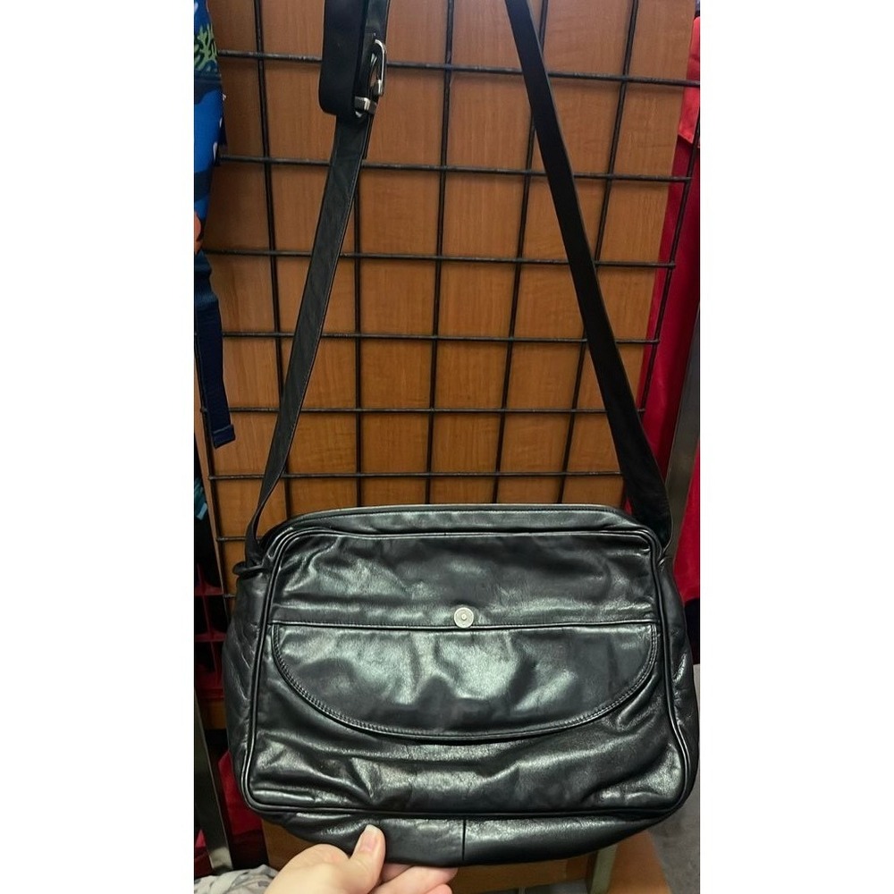 Enny Black Leather Shoulder Bag‎
